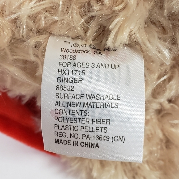 Get Your Hands on a Ganz 13" Ginger Teddy Bear Gingerbread Men Christmas Plush - Picture 5 of 6